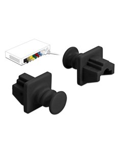 DELOCK κάλυμμα προστασίας για θύρα RJ45 86176, μαύρο, 10τμχ