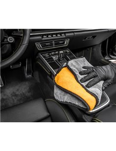 MOJE AUTO απορροφητική πετσέτα μικροϊνών 19-632 41x41cm, πορτοκαλί/μαύρη