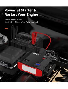 UTRAI εκκινητής μπαταρίας/συμπιεστής αέρος Jstar 5 με φακό, 12V/2000A, 24000mAh