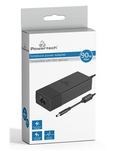 POWERTECH φορτιστής laptop PT-1083 για Dell, 90W, 1.2m, μαύρος