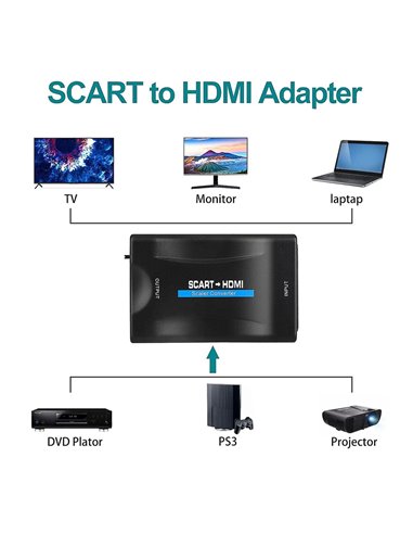 Αντάπτορας SCART σε HDMI CAB-H152, 10.2Gbps, NTSC & PAL, μαύρος