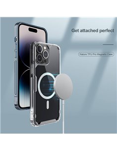 NILLKIN θήκη Nature Pro Magnetic για iPhone 14 Pro, μπλε & διάφανη