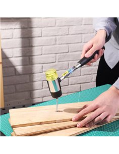 DELI ματσόλα DL5340 με διπλή κεφαλή, αντιολισθητική λαβή, Φ40mm, 315mm