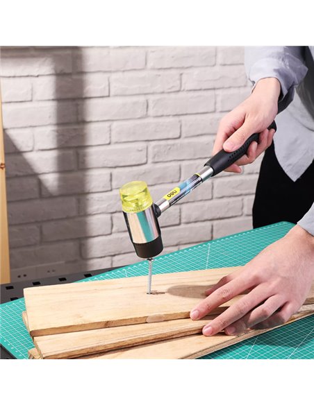 DELI ματσόλα DL5340 με διπλή κεφαλή, αντιολισθητική λαβή, Φ40mm, 315mm