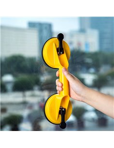 DELI βεντούζα τζαμιών DL-XP22, ικανότητα συγκράτησης 80kg, διπλή, 118mm