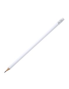 Μολύβι στρόγγυλο με σβήστρα λευκό Υ18,6xØ0,7εκ