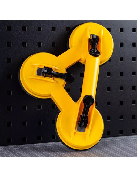 DELI βεντούζα τζαμιών DL-XP23 ικανότητα συγκράτησης 120kg, τριπλή, 118mm