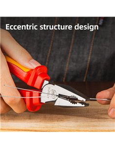 DELI πένσα ίσια ηλεκτρολόγου DL512007, μόνωση VDE 1000V, 18cm