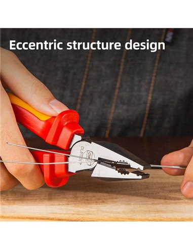 DELI πένσα ίσια ηλεκτρολόγου DL512007, μόνωση VDE 1000V, 18cm