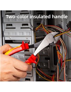 DELI πλαγιοκόφτης ηλεκτρολόγου DL512207 με αντιολισθητικές λαβές, VDE 1000V, heavy duty, 180mm