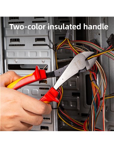 DELI πλαγιοκόφτης ηλεκτρολόγου DL512207 με αντιολισθητικές λαβές, VDE 1000V, heavy duty, 180mm