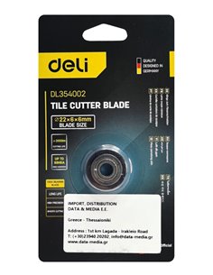 DELI ανταλλακτικό ροδάκι DL354002 για κόφτη πλακιδίων, 22mm, 88HRA