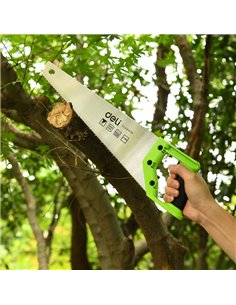 DELI πριόνι ξύλου DL6840B με εργονομική λαβή, 400mm, πράσινο