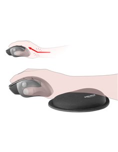 DELOCK στήριγμα καρπού για ποντίκι 12602, 25x115x165mm, μαύρο
