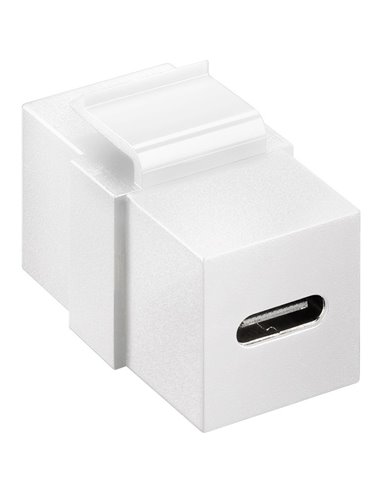 GOOBAY keystone module USB-C 3.2 Gen 2 61262, θηλυκό σε θηλυκό, λευκό