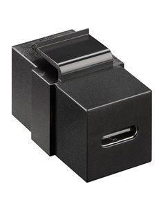 GOOBAY keystone module USB-C 3.2 Gen 2 61261, θηλυκό σε θηλυκό, μαύρο