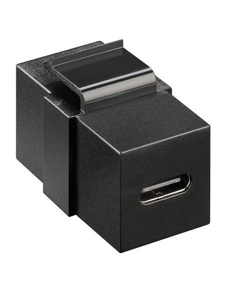 GOOBAY keystone module USB-C 3.2 Gen 2 61261, θηλυκό σε θηλυκό, μαύρο