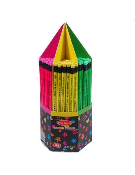 Mολύβι HB σε 6 φωσφορούχα χρώματα