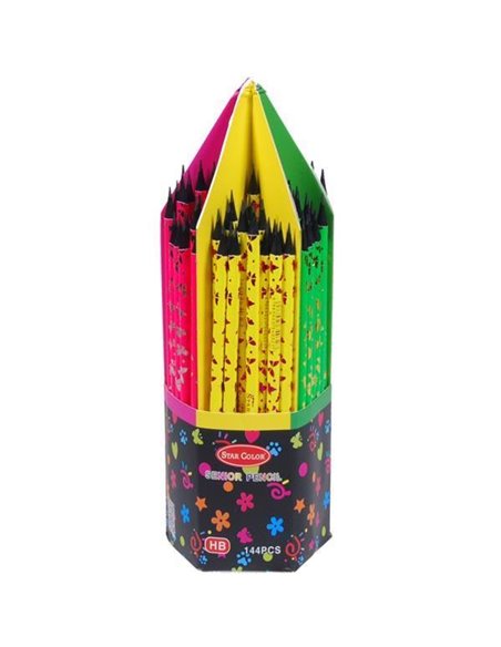 Mολύβι "blackline" HB κοκτέηλ 6 χρώματα