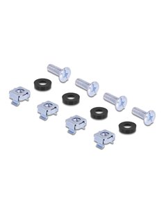 DELOCK σετ βάσεις τοποθέτησης για rack 66236, ασημί, 2τμχ