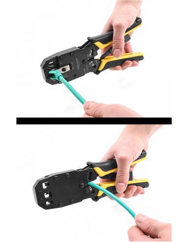 DELOCK πρέσα ακροδεκτών 90523 για καλώδια δικτύου RJ50/RJ45/RJ12/RJ11