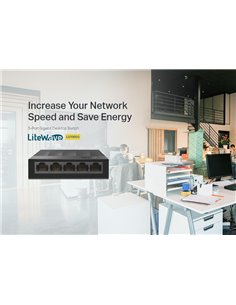 TP-LINK desktop switch LiteWave LS1005G, 5-port 10/100/1000Mbps, Ver 3.0