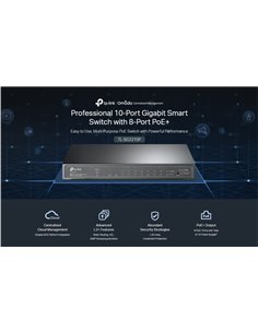 TP-LINK JetStream switch TL-SG2210P, 10-Port Gigabit, 8x PoE+, Ver. 5.0