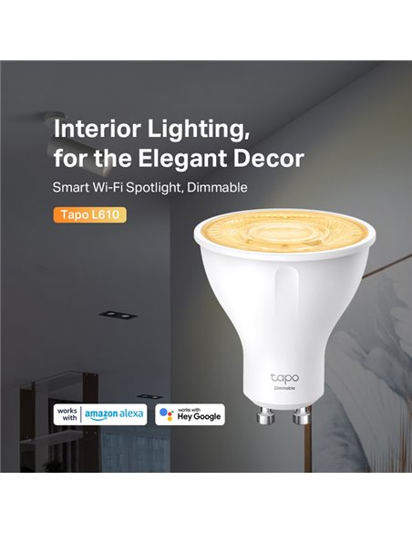 TP-LINK LED smart λάμπα spot Tapo L610, WiFi, 2.9W, 2700K, GU10, Ver 1.0