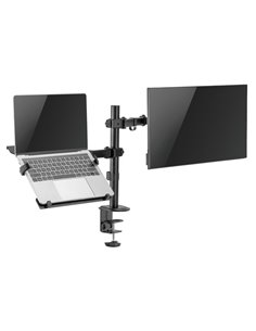 BRATECK βάση γραφείου οθόνης LDT66-C024ML, 17-32", έως 9kg, με θέση για laptop