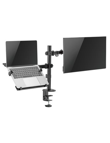 BRATECK βάση γραφείου οθόνης LDT66-C024ML, 17-32", έως 9kg, με θέση για laptop