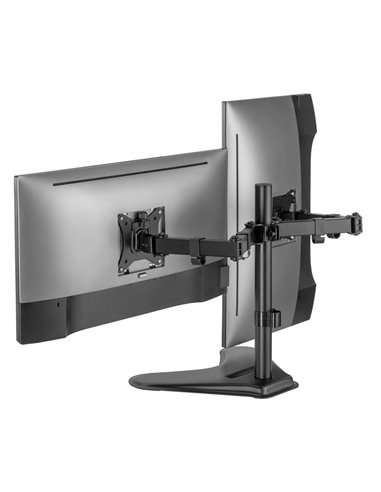 BRATECK βάση γραφείου για 2x οθόνες LDT66-T024, 17-32", έως 9kg