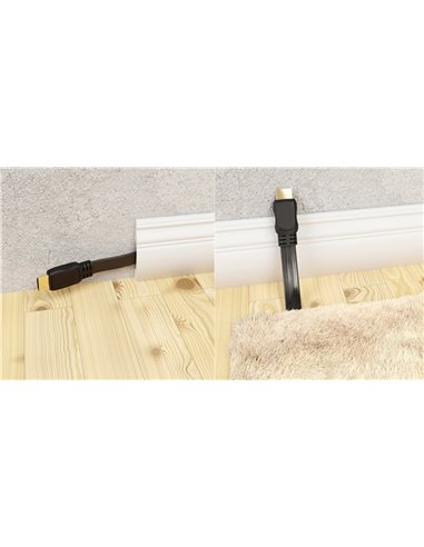 GOOBAY καλώδιο HDMI 2.0 61278, Ethernet flat 4K/60Hz 18 Gbps 1.5m, μαύρο