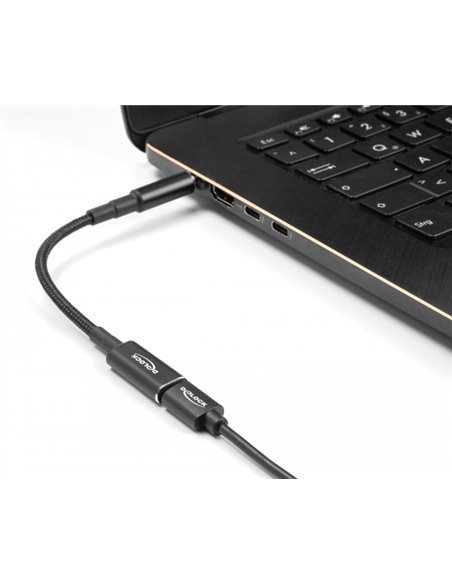 DELOCK καλώδιο τροφοδοσίας 60036, USB-C σε Dell 4.5x3.0mm, 15cm, μαύρο