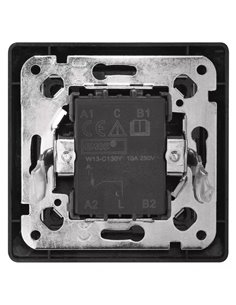 EMOS μπουτόν κουδουνιού/κλιμακοστάσιου A6100.9, μονό, 1/0, 10A, μαύρο