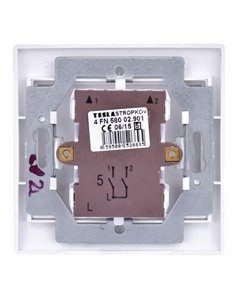 TESLA STROPKOV διακόπτης κομμυτατέρ Praktik A0264, διπλός, λευκός