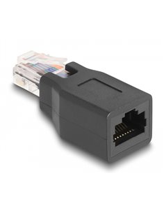 DELOCK αντάπτορας RJ45/RJ48/RJ50 66991, 10P/10C pin out 1:1, μαύρος