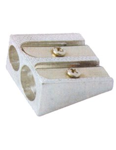 Ξύστρα διπλή μεταλλική για μολύβι