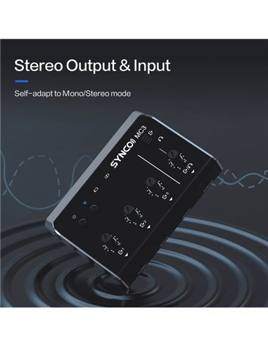 SYNCO μίκτης ήχου MC3-LITE, 4 καναλιών, Bluetooth, 500mAh, γκρι