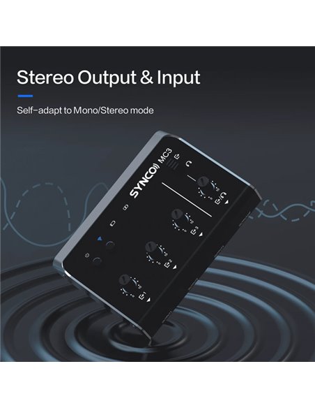 SYNCO μίκτης ήχου MC3-LITE, 4 καναλιών, Bluetooth, 500mAh, γκρι