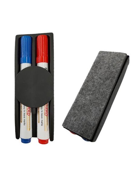 Next σφουγγάρι πίνακα με 2 μαρκαδόρους