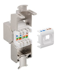GOOBAY keystone module RJ45 CΑΤ 8.1 61129, STP, 2000 MHz, GHMT, ασημί