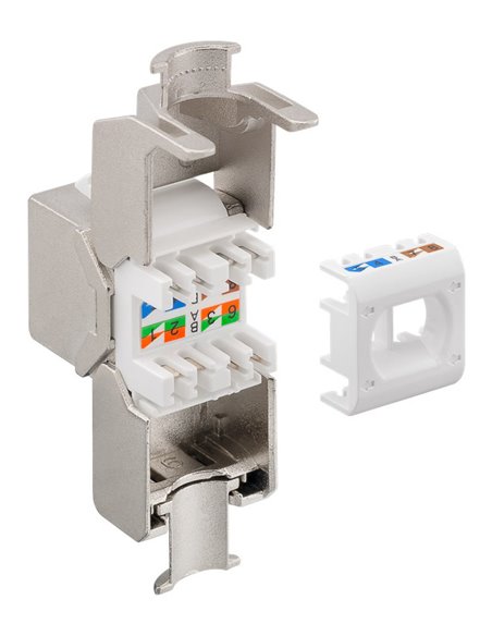 GOOBAY keystone module RJ45 CΑΤ 8.1 61129, STP, 2000 MHz, GHMT, ασημί