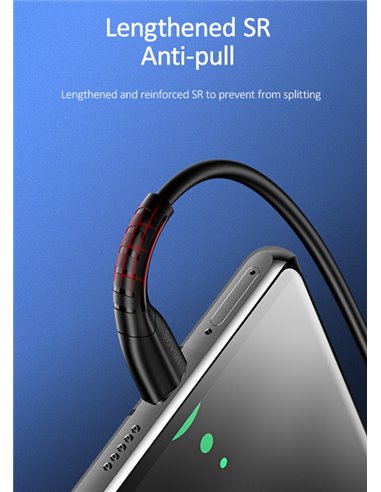 USAMS καλώδιο USB-C σε USB US-SJ366, 2A, 1m, μαύρο