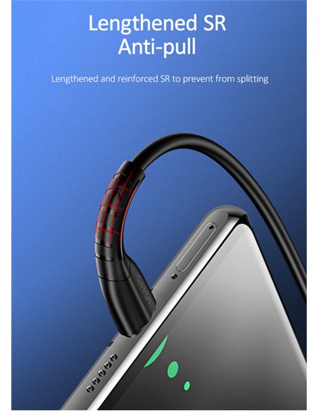 USAMS καλώδιο USB-C σε USB US-SJ366, 2A, 1m, λευκό