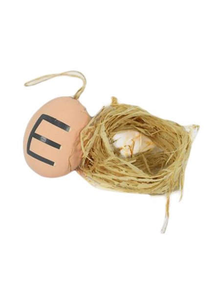 Διακοσμητικό "easter" με 6 αβγά σε κουτί  4,5x5.5εκ.