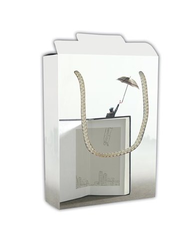 Next χάρτινη τσάντα κουτί Βιβλίο ομπρέλα Υ24,5x18,5x5εκ. Δυνατότητα εκτύπωσης