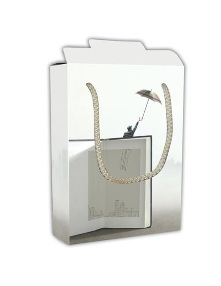 Next χάρτινη τσάντα κουτί Βιβλίο ομπρέλα Υ24,5x18,5x5εκ. Δυνατότητα εκτύπωσης