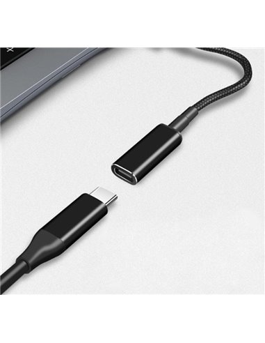 POWERTECH καλώδιο τροφοδοσίας CAB-UC068, USB-C σε 5.5x2.5mm, 15cm, μαύρο