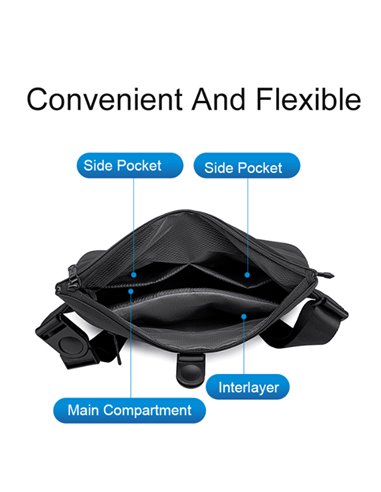 ARCTIC HUNTER τσάντα ώμου K00567 με θήκη tablet, 6L, μαύρη