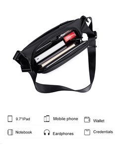 ARCTIC HUNTER τσάντα μέσης Y00569 με θήκη tablet, 3.5L, μαύρη